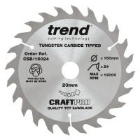 Trend CSB/15024 Craft Saw Blade 150mm X 24T X 20mm £18.77